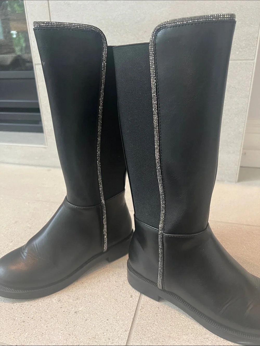 Tall girls black riding boot